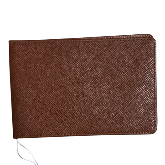LOUIS VUITTON Taiga Leather Card Holder Brown | Authentic Pre-Owned Luxury