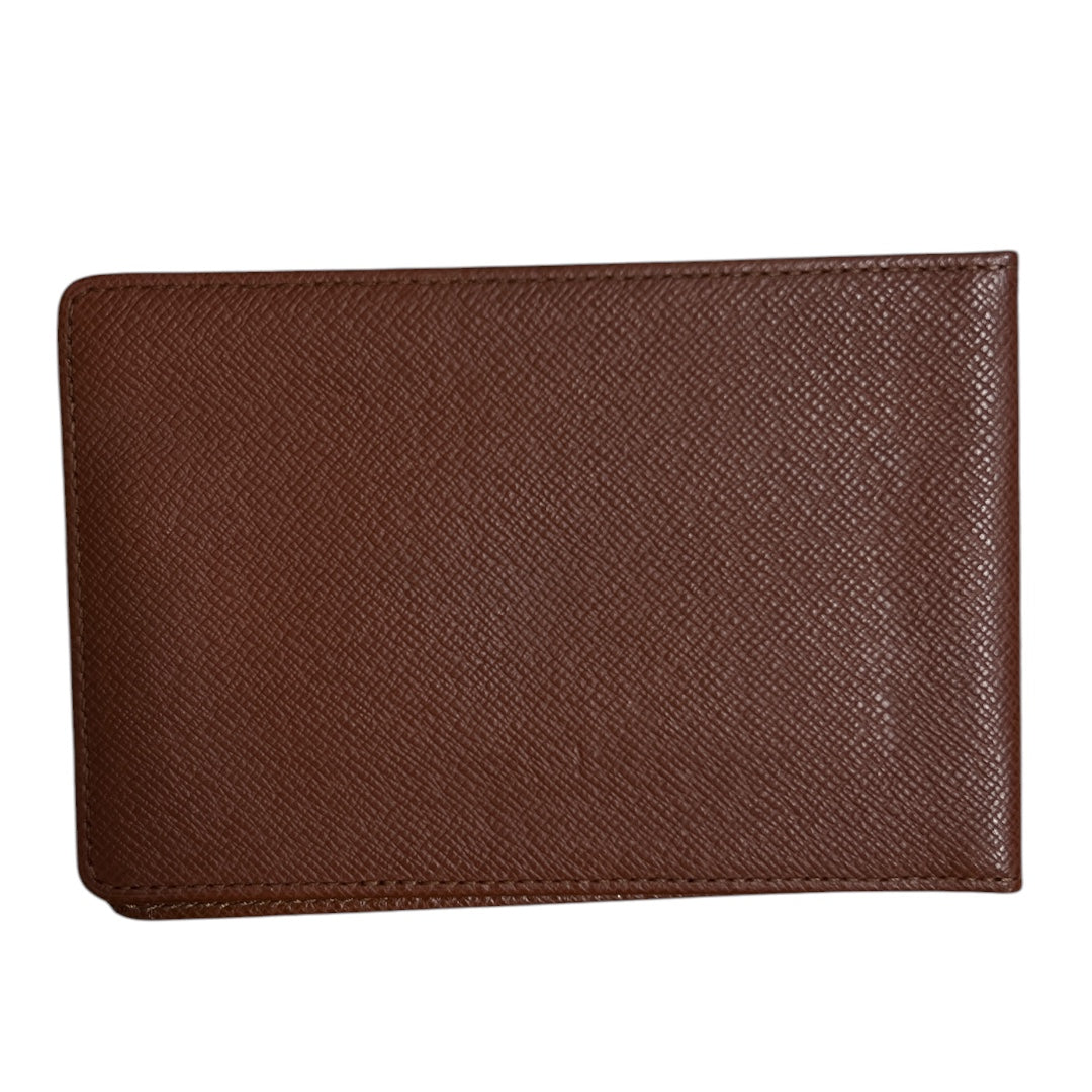 LOUIS VUITTON Taiga Leather Card Holder Brown | Authentic Pre-Owned Luxury