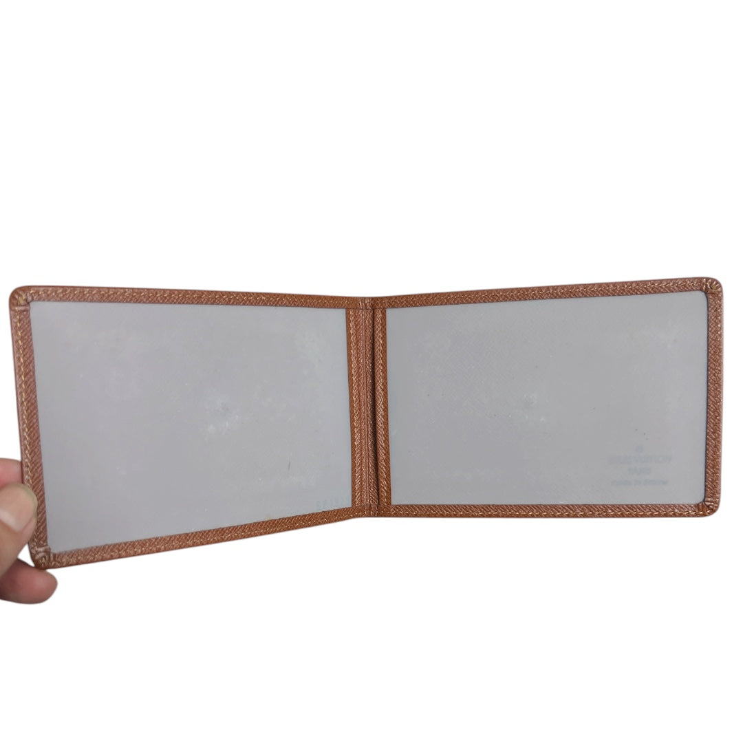 LOUIS VUITTON Taiga Leather Card Holder Brown | Authentic Pre-Owned Luxury