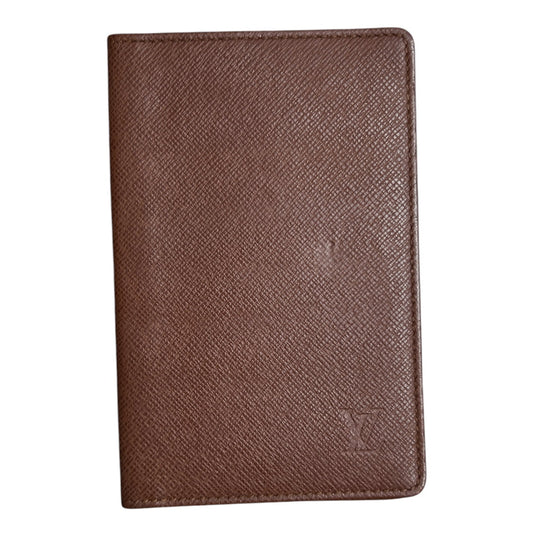 LOUIS VUITTON Taiga Leather Card Case Brown | Authentic Pre-Owned Luxury