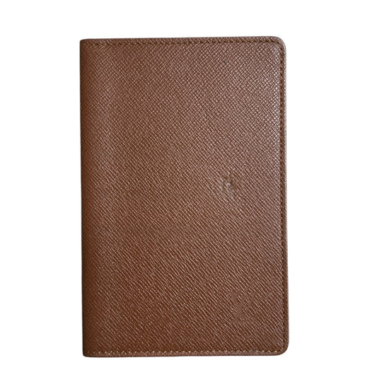 LOUIS VUITTON Taiga Leather Card Case Brown | Authentic Pre-Owned Luxury