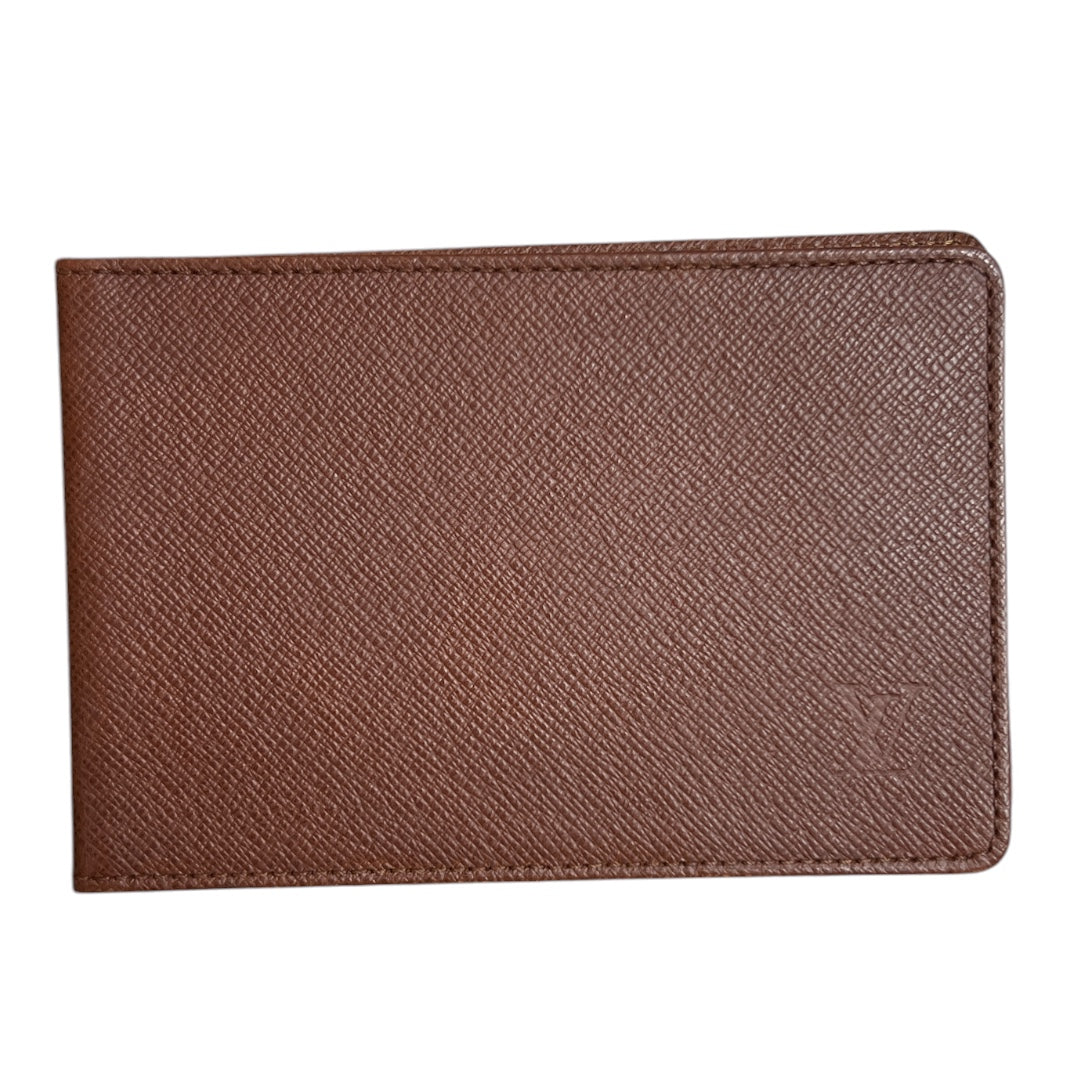 LOUIS VUITTON Taiga Leather Card Holder Brown | Authentic Pre-Owned Luxury
