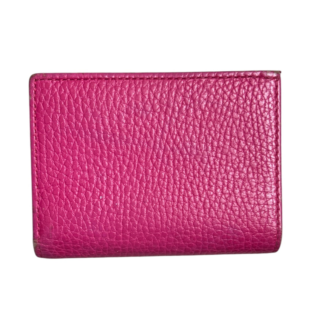 GUCCI Leather GG Marmont Card Case Wallet Pink Gold Hardware | Authentic Pre-Owned Luxury