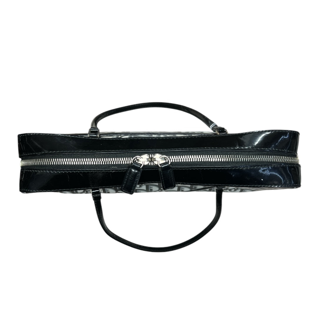 CHRISTIAN DIOR Trotter Boston Bag Black/White Silver Hardware | Authentic Pre-Owned Luxury