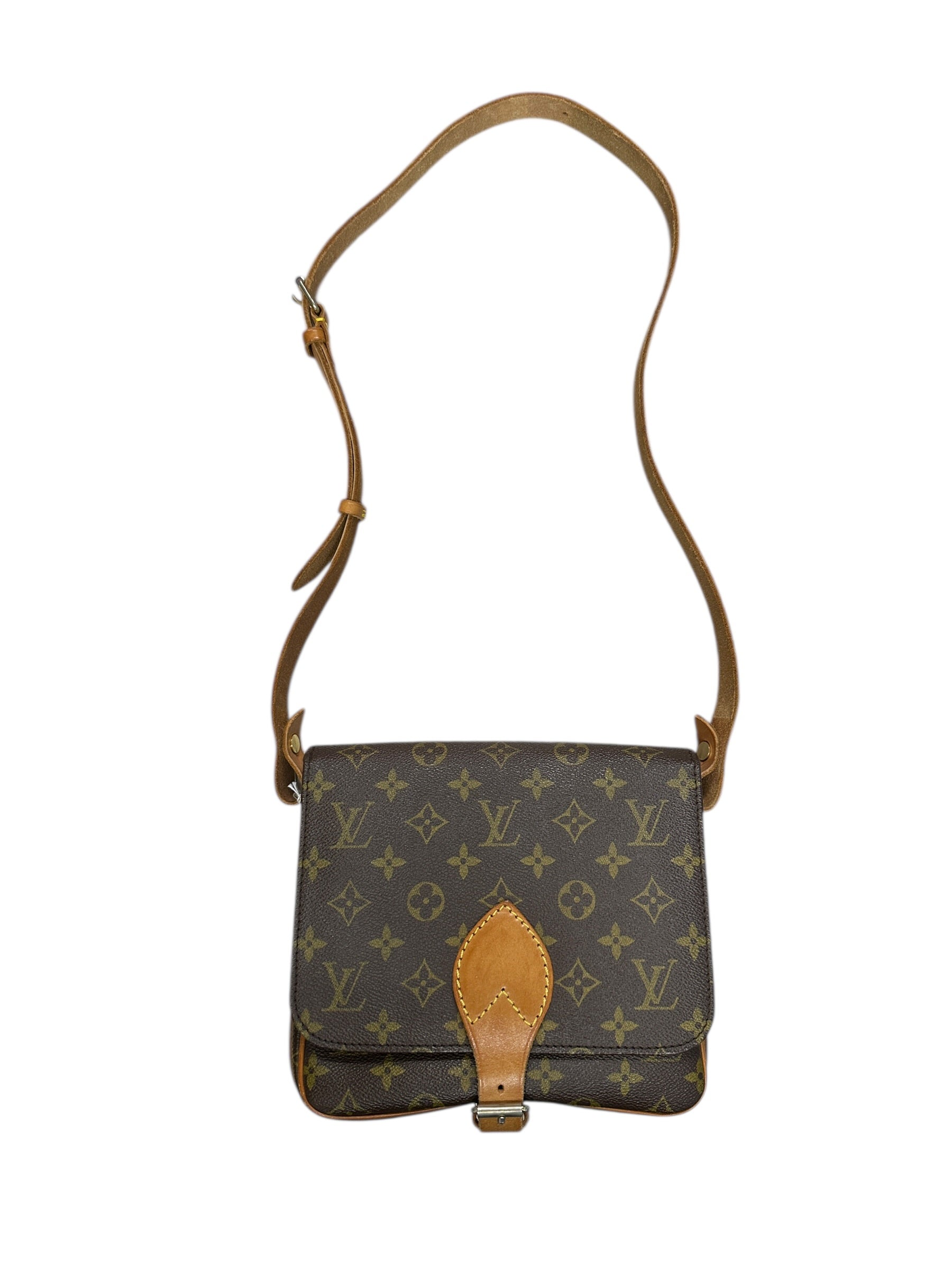 LOUIS VUITTON Monogram Cartouchiere Crossbody Bag Brown Gold Hardware | Authentic Pre-Owned Luxury