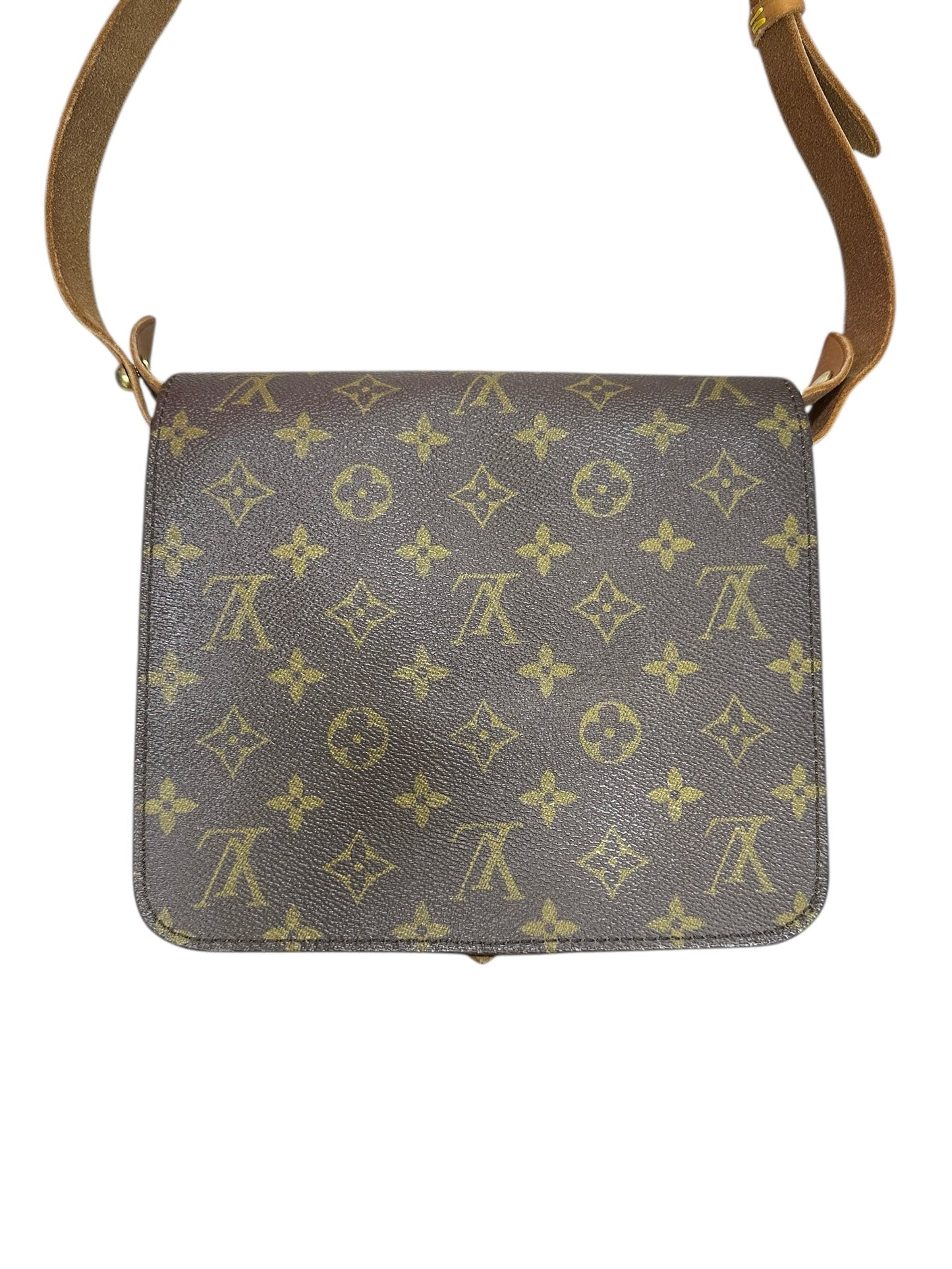 LOUIS VUITTON Monogram Cartouchiere Crossbody Bag Brown Gold Hardware | Authentic Pre-Owned Luxury