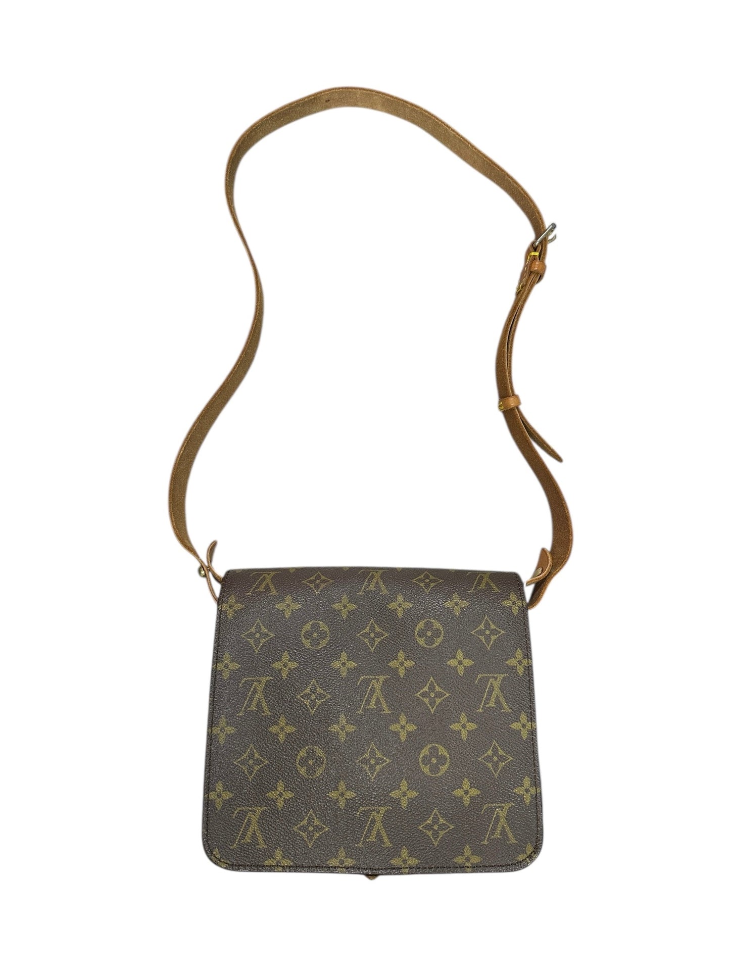 LOUIS VUITTON Monogram Cartouchiere Crossbody Bag Brown Gold Hardware | Authentic Pre-Owned Luxury