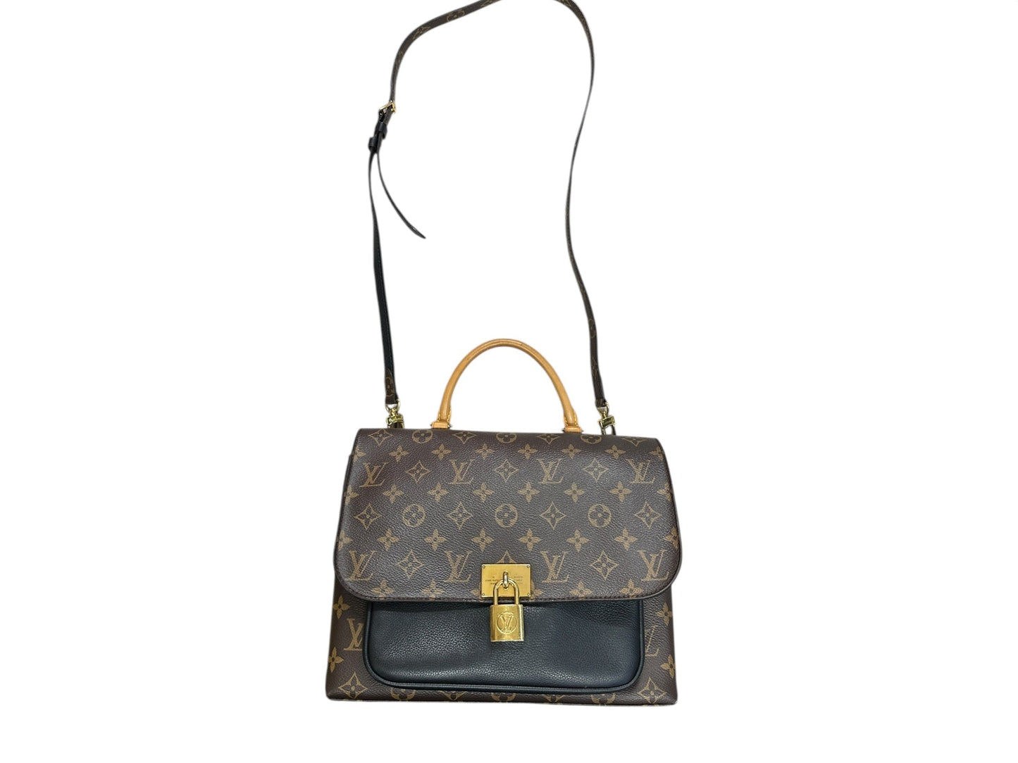 LOUIS VUITTON Monogram Marignan Handbag Brown/Black Gold Hardware | Authentic Pre-Owned Luxury