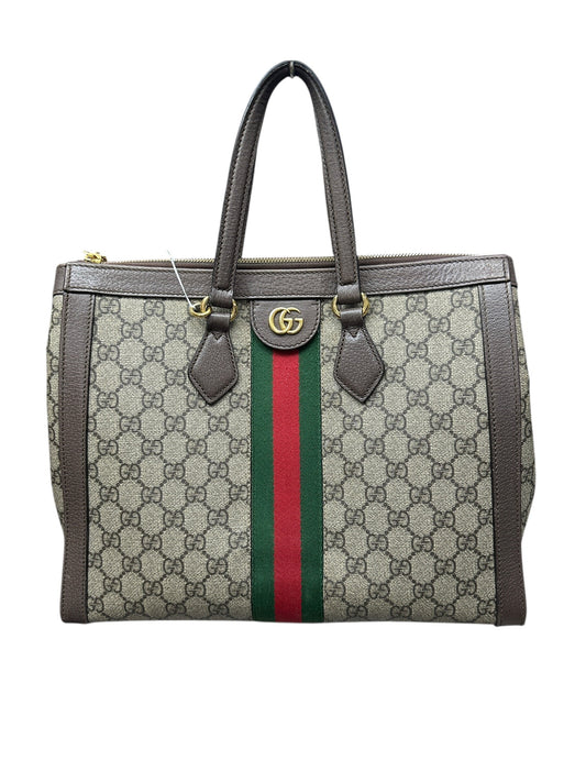 GUCCI GG Supreme Ophidia Tote Bag Beige/Brown Gold Hardware | Authentic Pre-Owned Luxury