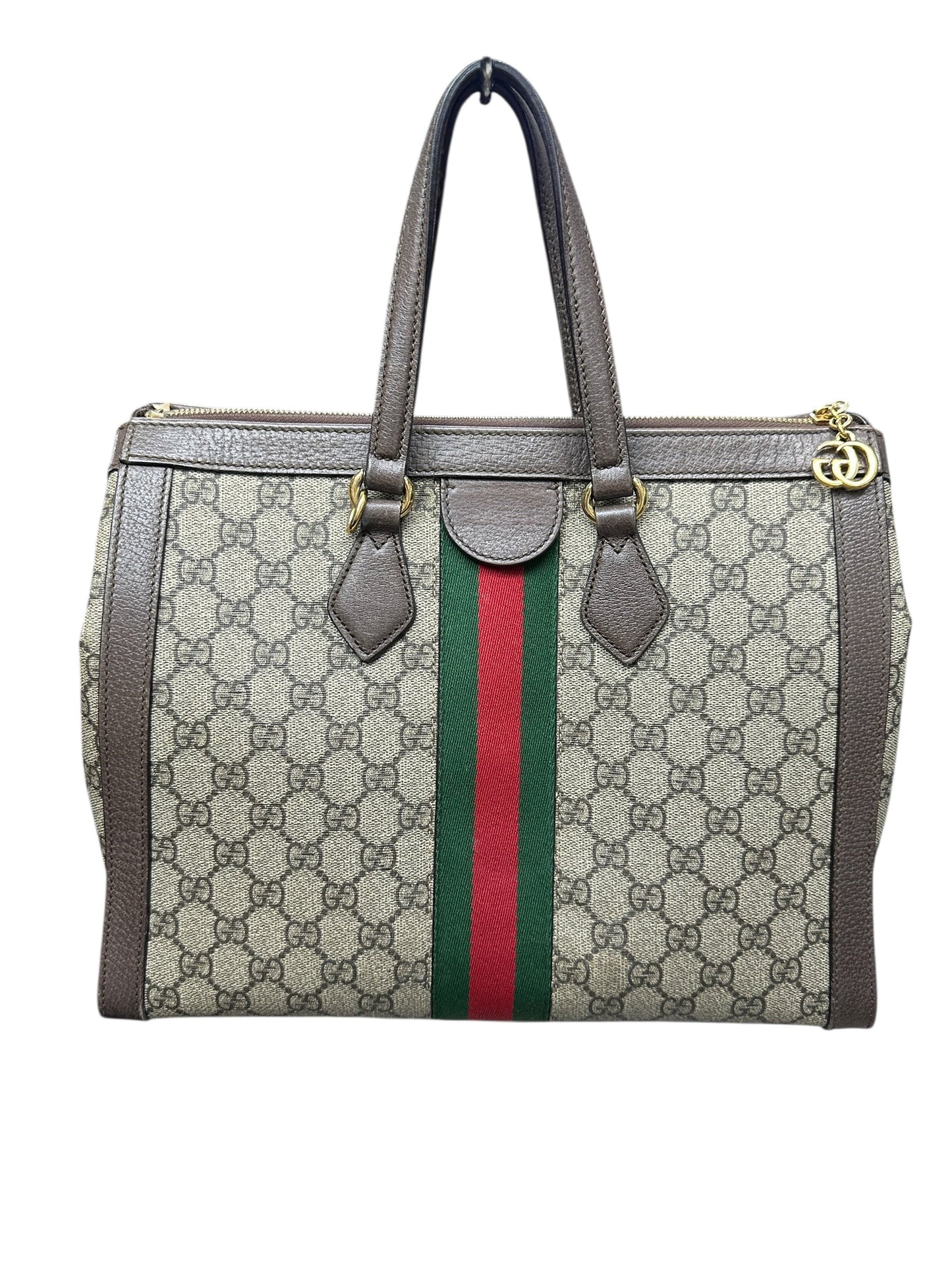 GUCCI GG Supreme Ophidia Tote Bag Beige/Brown Gold Hardware | Authentic Pre-Owned Luxury