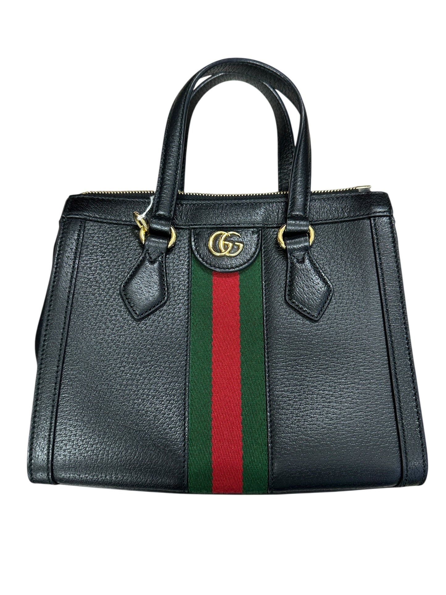 GUCCI Leather Ophidia Small Tote Bag Black Gold Hardware | Authentic Pre-Owned Luxury