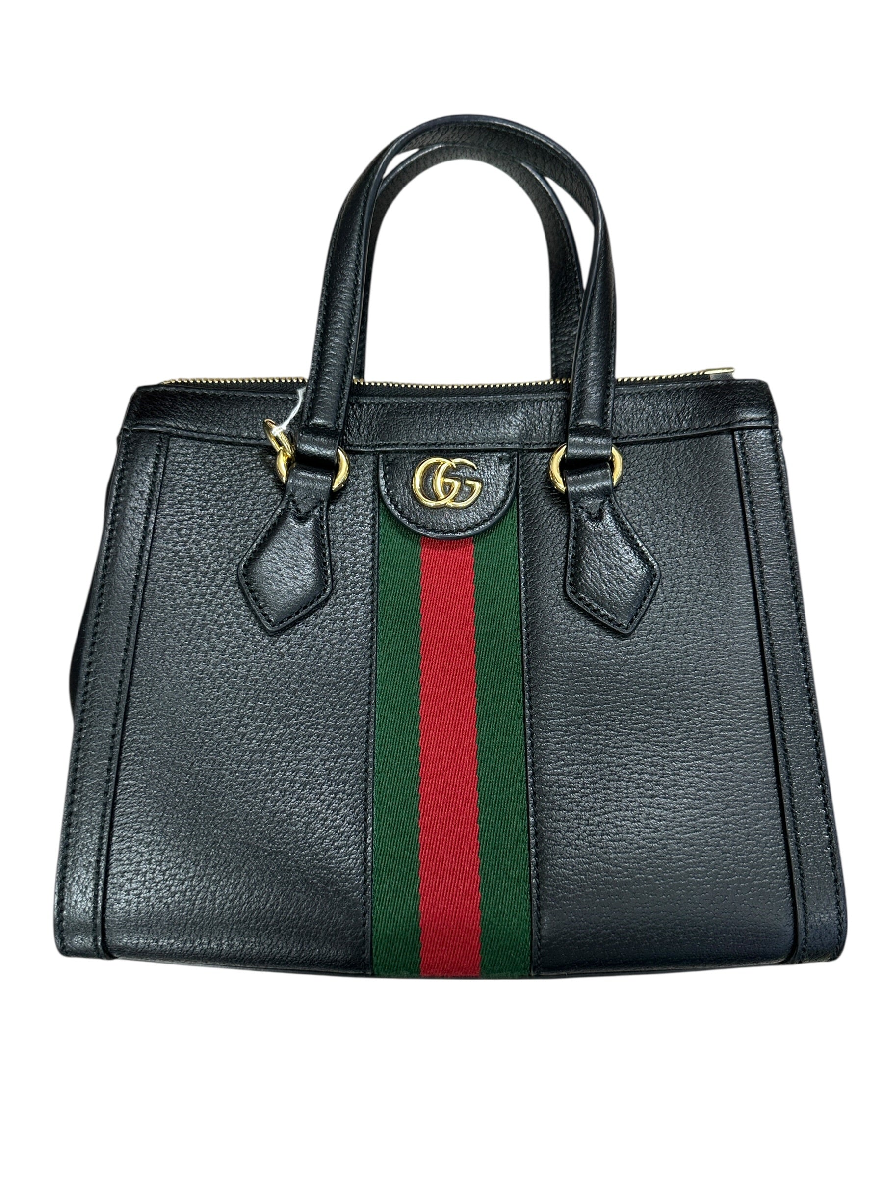 GUCCI Leather Ophidia Small Tote Bag Black Gold Hardware | Authentic Pre-Owned Luxury