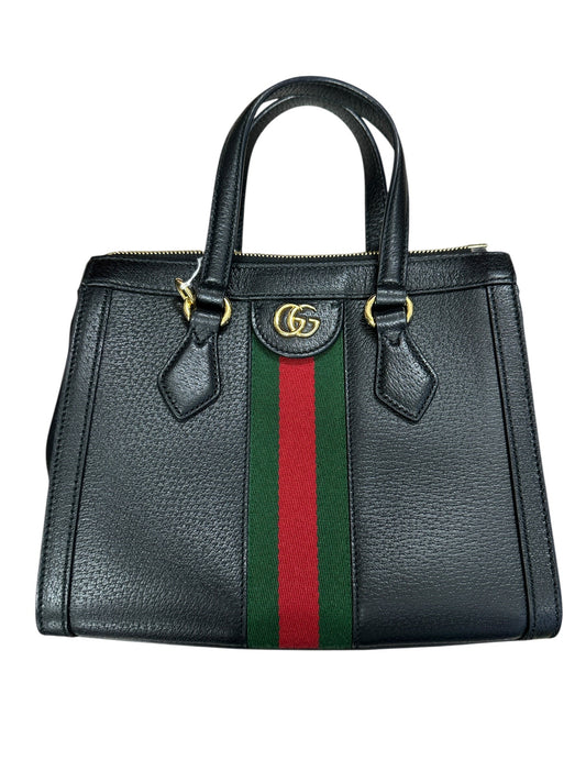 GUCCI Leather Ophidia Small Tote Bag Black Gold Hardware | Authentic Pre-Owned Luxury