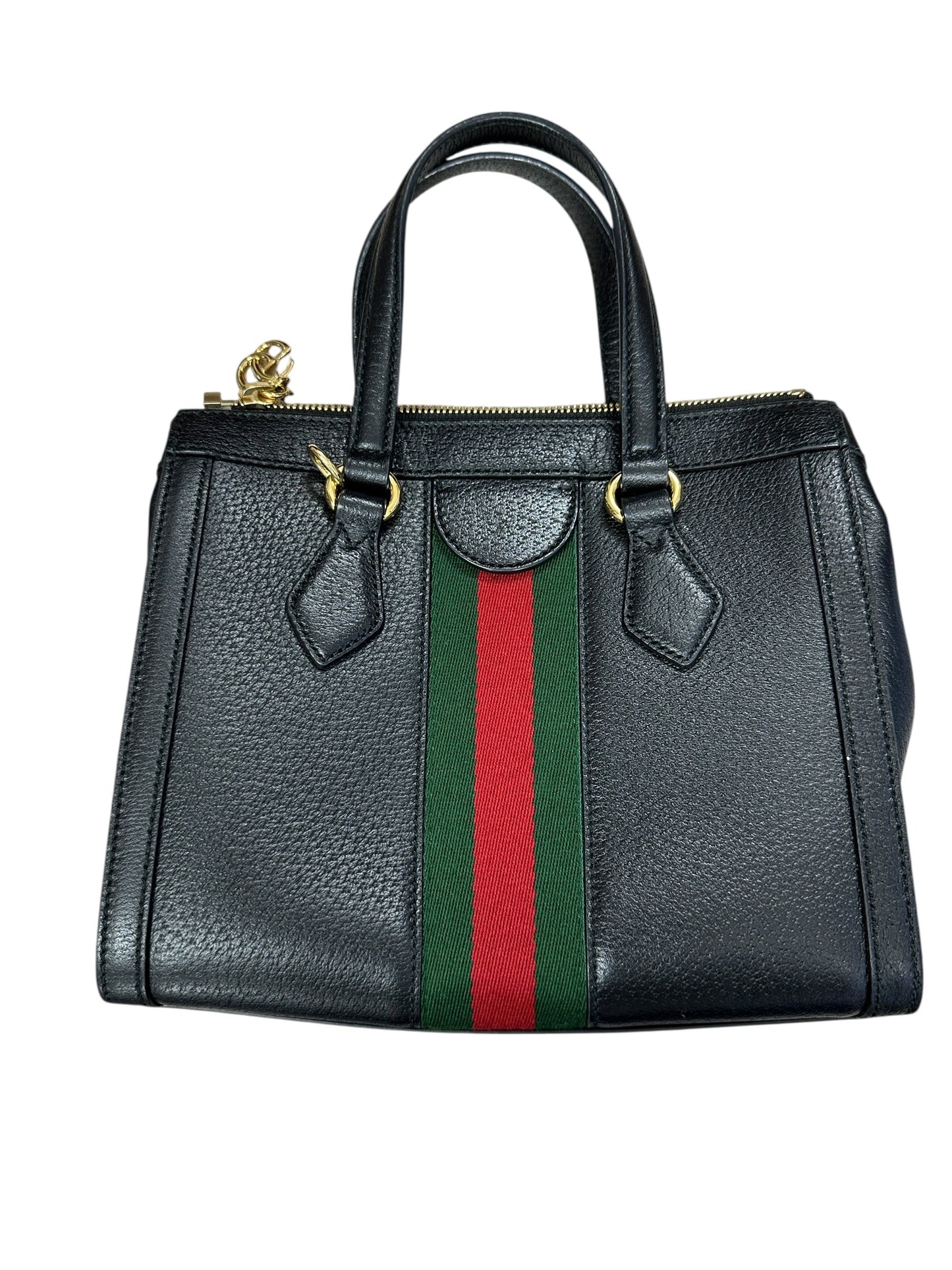 GUCCI Leather Ophidia Small Tote Bag Black Gold Hardware | Authentic Pre-Owned Luxury