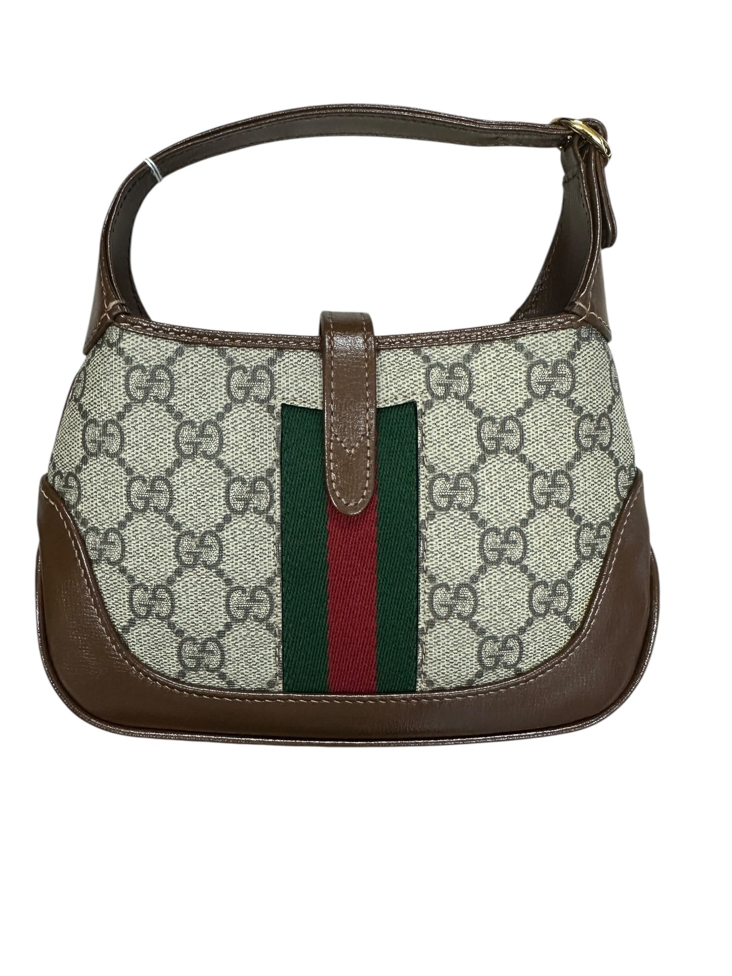 GUCCI GG Supreme Jackie 1961 Mini Hobo Bag Beige/Brown Gold Hardware | Authentic Pre-Owned Luxury