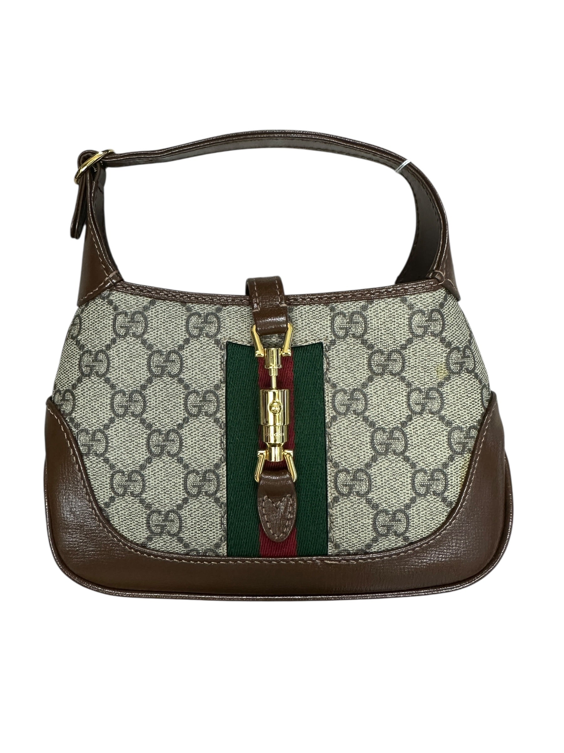 GUCCI GG Supreme Jackie 1961 Mini Hobo Bag Beige/Brown Gold Hardware | Authentic Pre-Owned Luxury