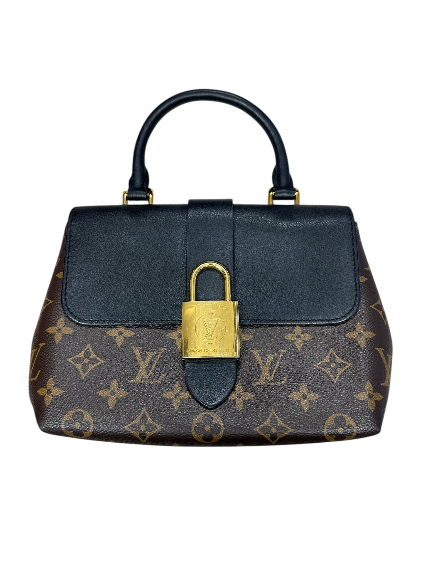 LOUIS VUITTON Monogram Locky BB Handbag Brown/Black Gold Hardware | Authentic Pre-Owned Luxury