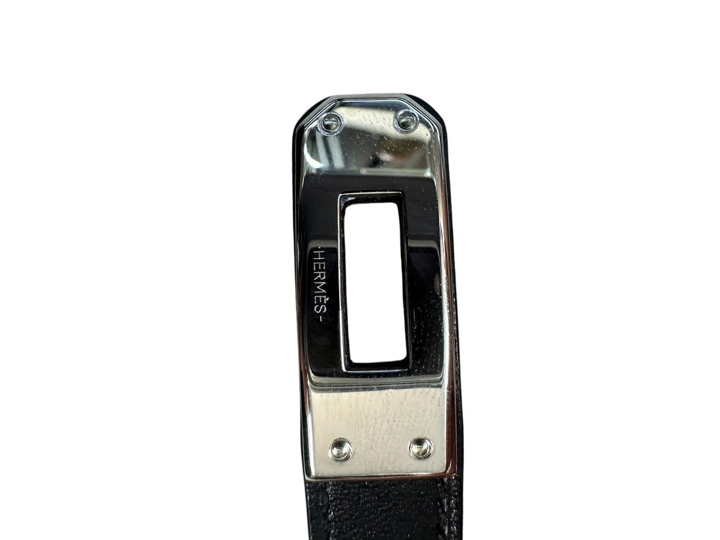 HERMES Leather Kelly Double Tour Bracelet Black Silver Hardware | Authentic Pre-Owned Luxury