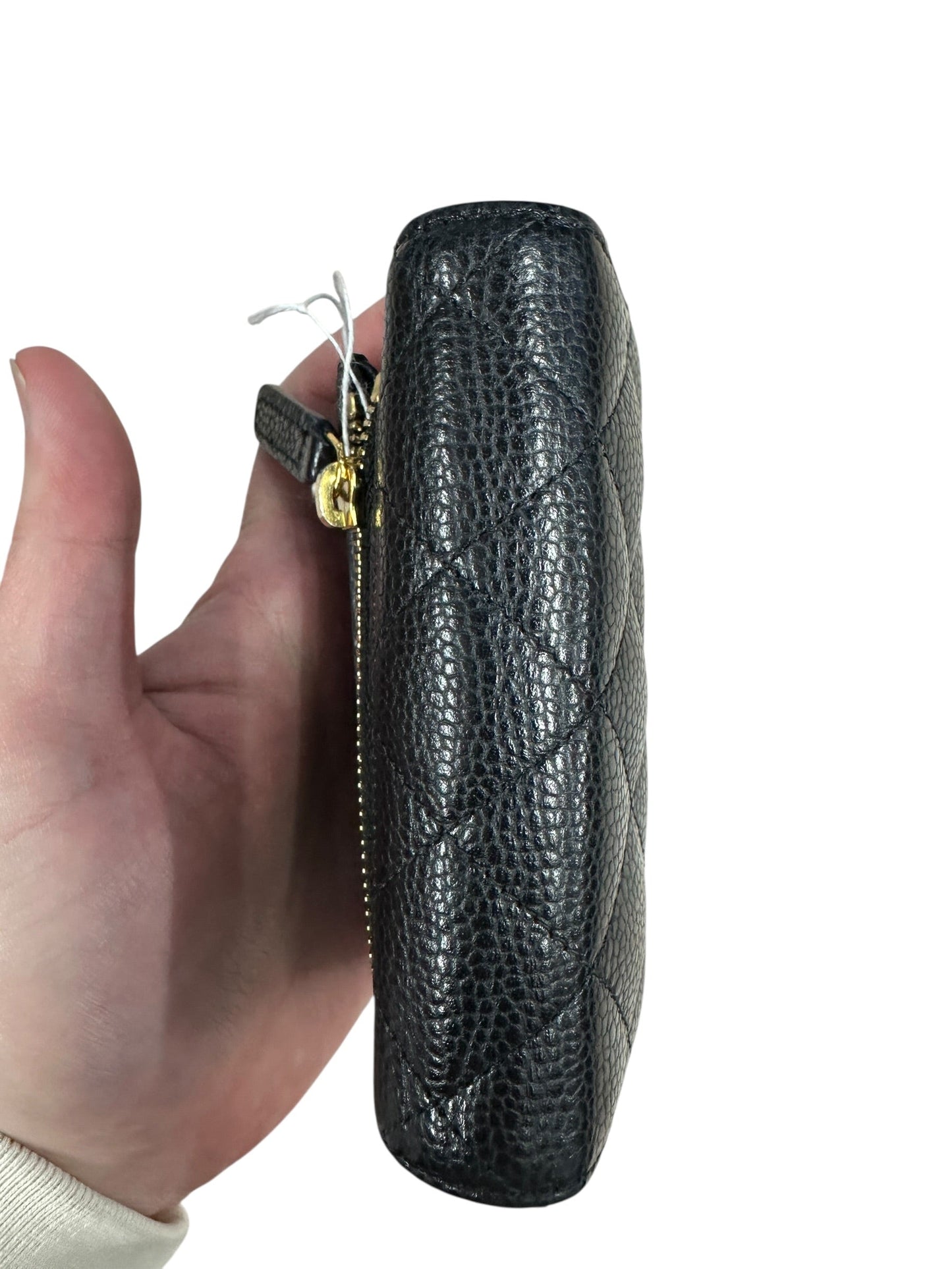CHANEL Caviar Quilted Compact Wallet Black Gold Hardware | Authentic Pre-Owned Luxury