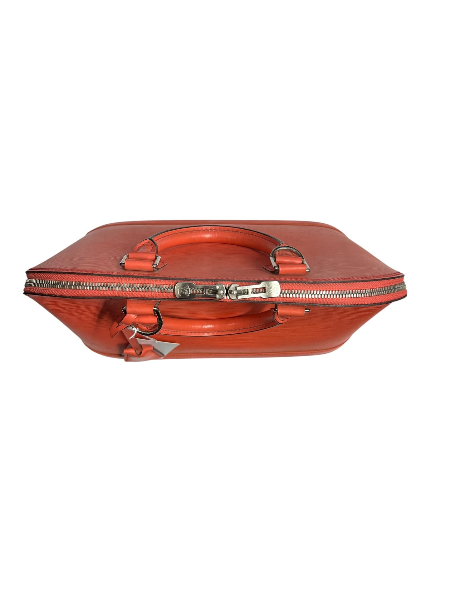 LOUIS VUITTON Epi Leather Alma PM Handbag Orange Silver Hardware | Authentic Pre-Owned Luxury