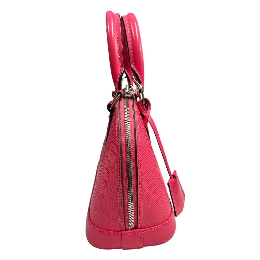 LOUIS VUITTON Epi Leather Alma BB Handbag Hot Pink Silver Hardware | Authentic Pre-Owned Luxury