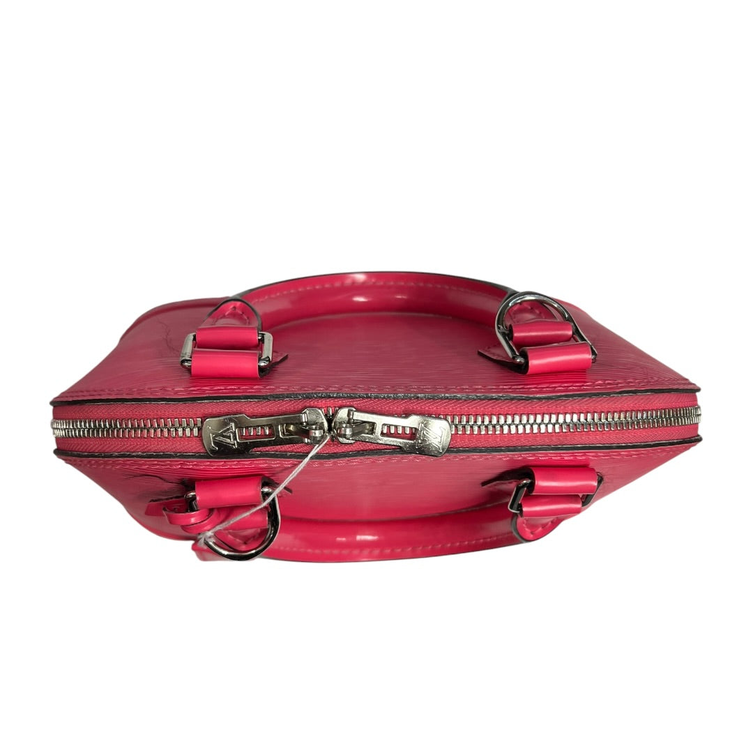 LOUIS VUITTON Epi Leather Alma BB Handbag Hot Pink Silver Hardware | Authentic Pre-Owned Luxury