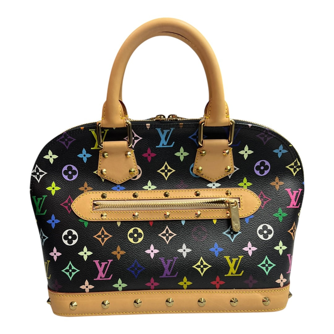 LOUIS VUITTON Multicolor Monogram Alma PM Handbag Black/Multicolor Gold Hardware | Authentic Pre-Owned Luxury