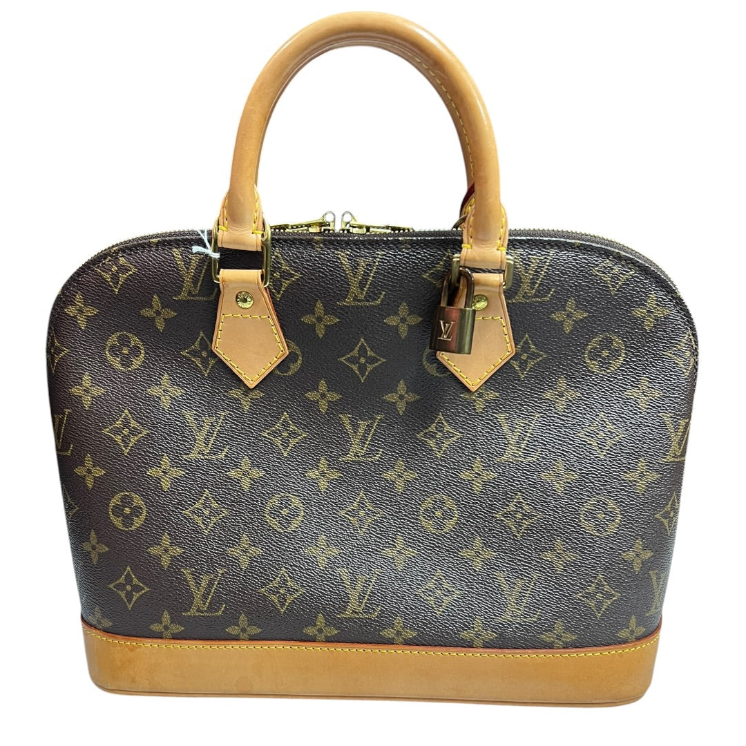 LOUIS VUITTON Monogram Alma PM Handbag Brown Gold Hardware | Authentic Pre-Owned Luxury