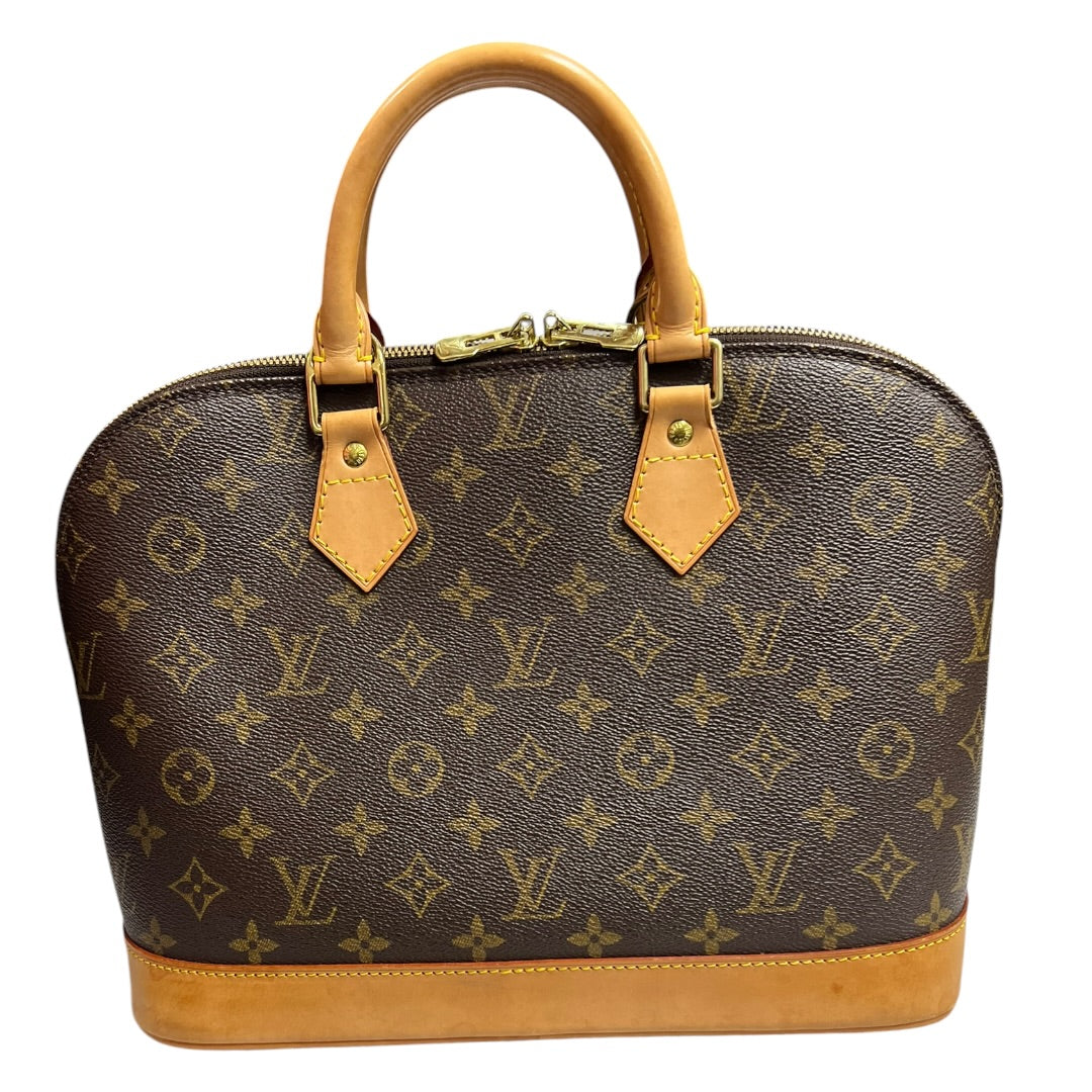 LOUIS VUITTON Monogram Alma PM Handbag Brown Gold Hardware | Authentic Pre-Owned Luxury