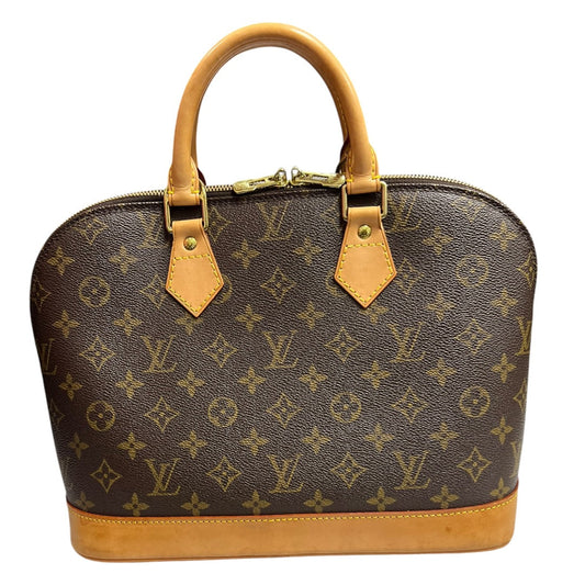 LOUIS VUITTON Monogram Alma PM Handbag Brown Gold Hardware | Authentic Pre-Owned Luxury