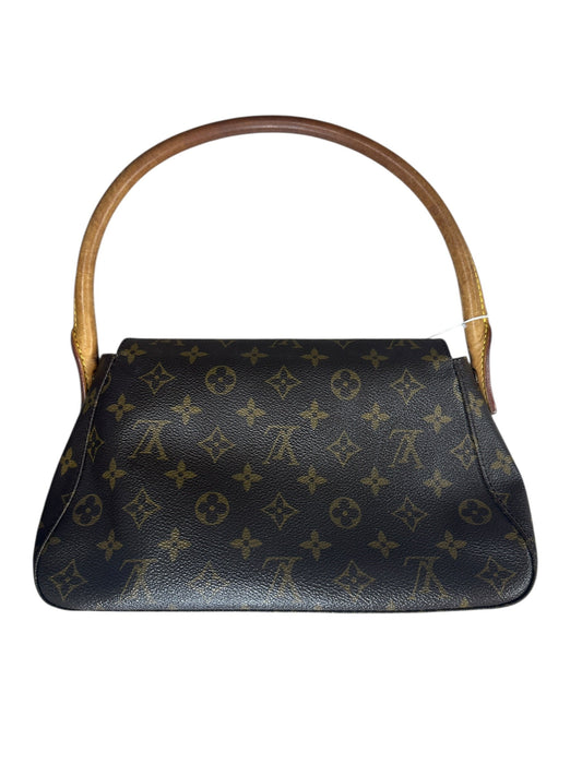 LOUIS VUITTON Monogram Mini Looping Shoulder Bag Brown Gold Hardware | Authentic Pre-Owned Luxury