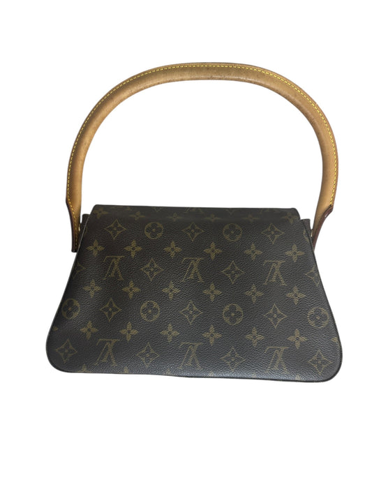 LOUIS VUITTON Monogram Mini Looping Shoulder Bag Brown Gold Hardware | Authentic Pre-Owned Luxury