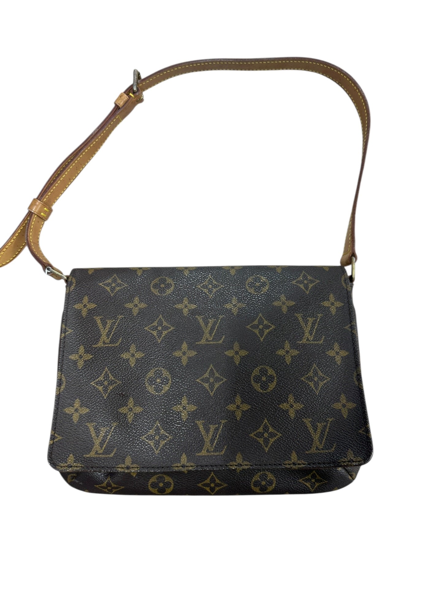 LOUIS VUITTON Monogram Musette Tango Shoulder Bag Brown Gold Hardware | Authentic Pre-Owned Luxury