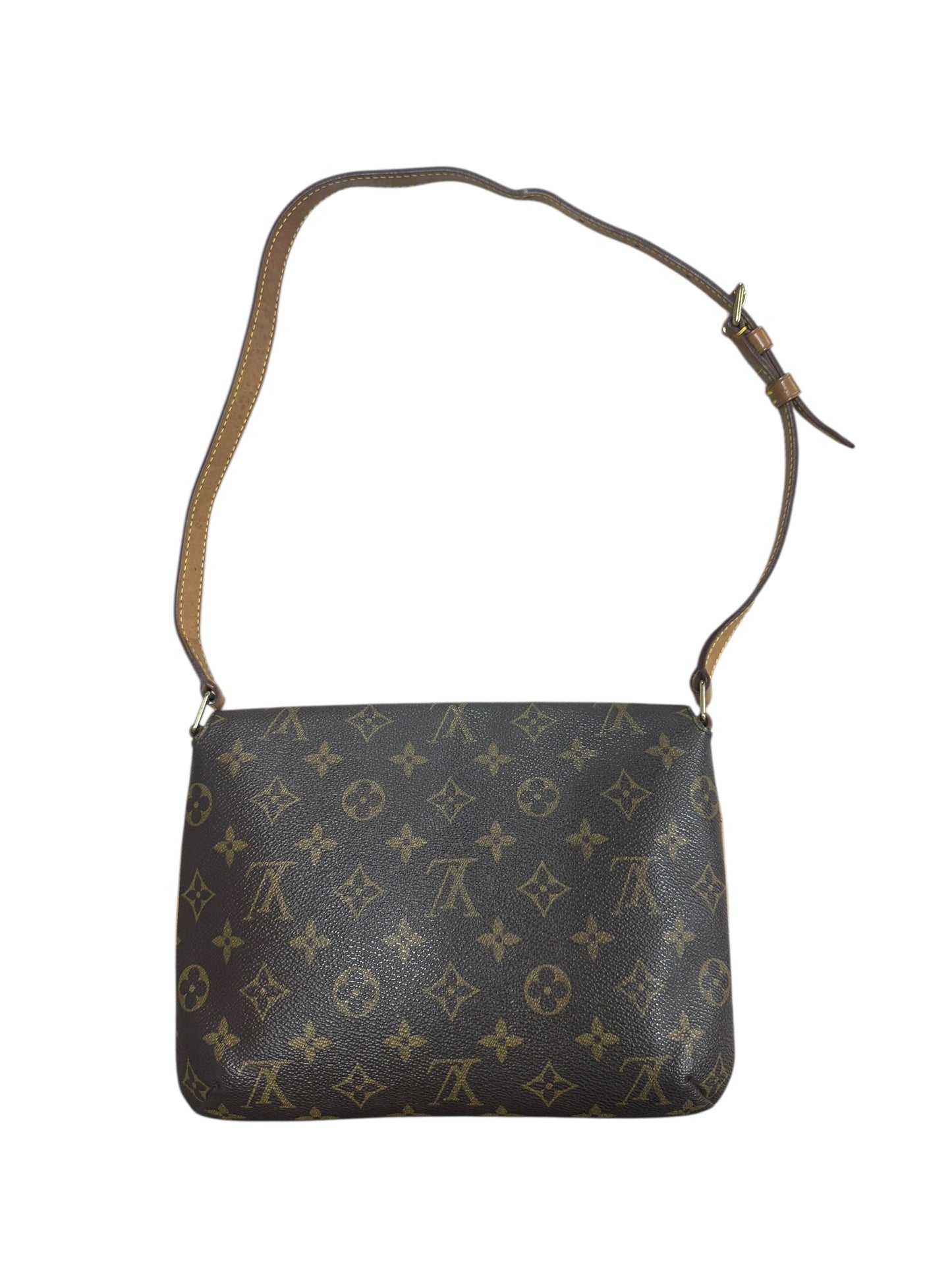 LOUIS VUITTON Monogram Musette Tango Shoulder Bag Brown Gold Hardware | Authentic Pre-Owned Luxury