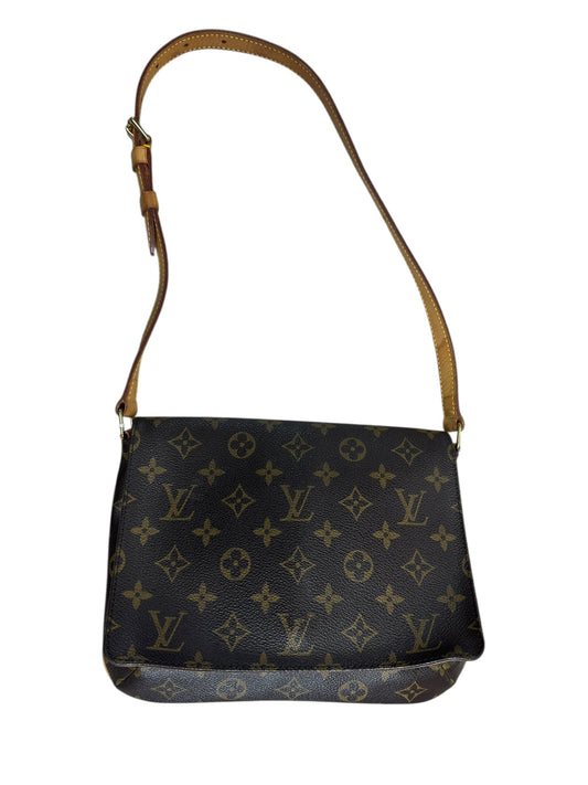 LOUIS VUITTON Monogram Musette Tango Shoulder Bag Brown Gold Hardware | Authentic Pre-Owned Luxury
