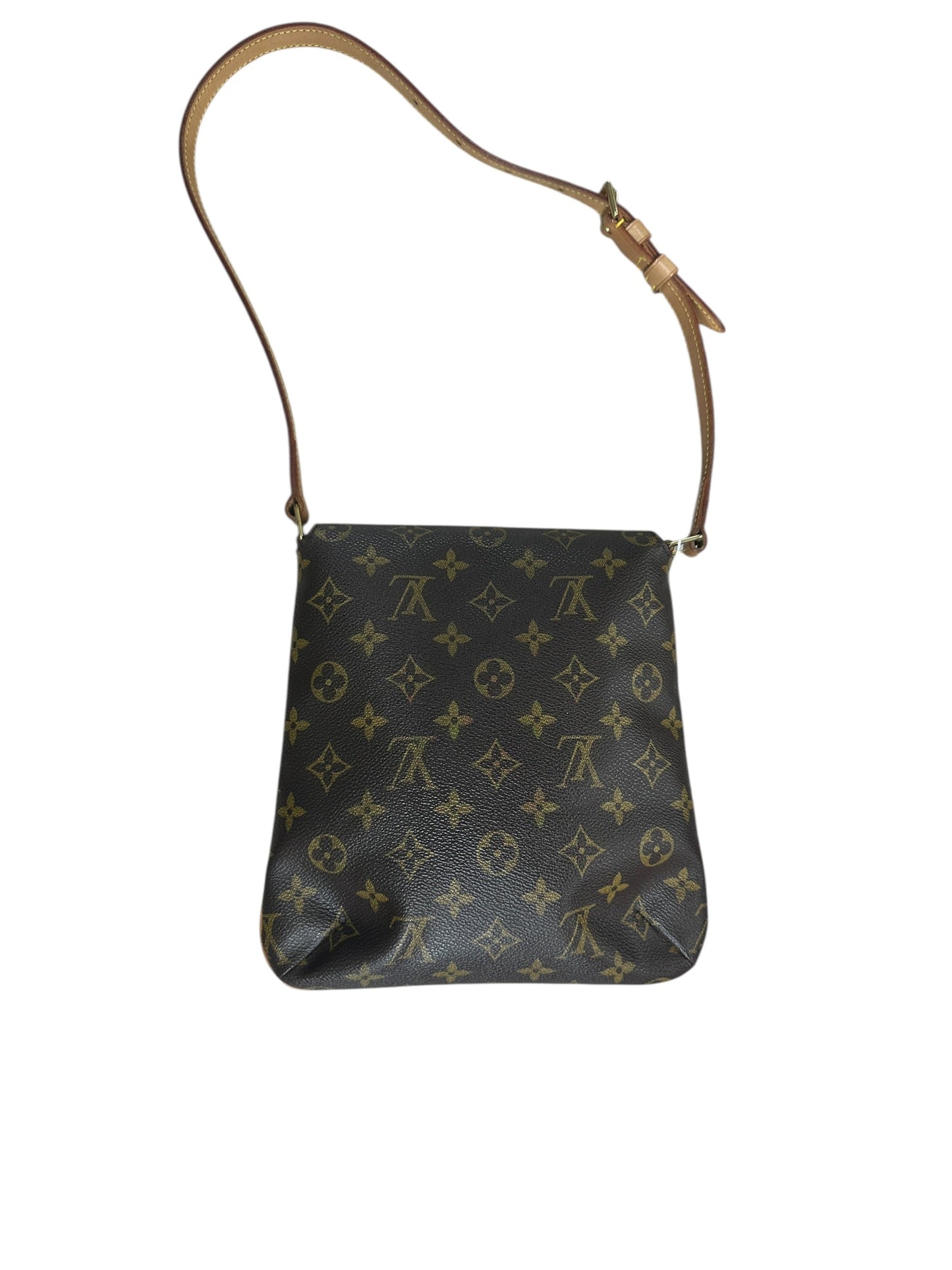 LOUIS VUITTON Monogram Musette Tango Shoulder Bag Brown Gold Hardware | Authentic Pre-Owned Luxury