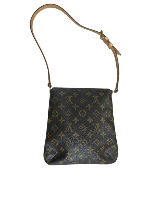 LOUIS VUITTON Monogram Musette Tango Shoulder Bag Brown Gold Hardware | Authentic Pre-Owned Luxury