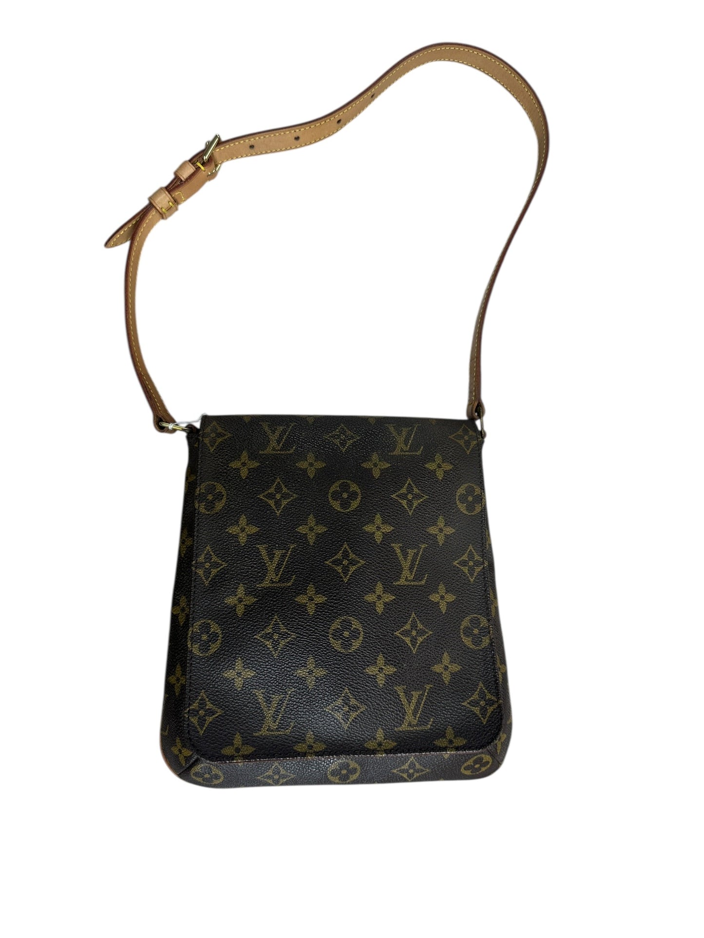 LOUIS VUITTON Monogram Musette Tango Shoulder Bag Brown Gold Hardware | Authentic Pre-Owned Luxury