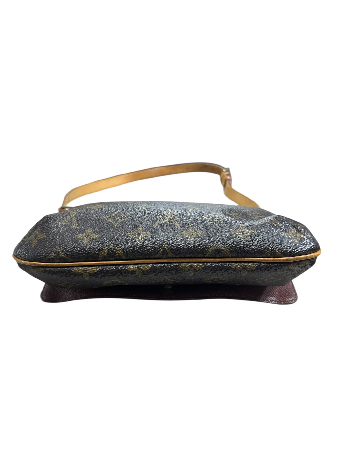 LOUIS VUITTON Monogram Musette Tango Shoulder Bag Brown Gold Hardware | Authentic Pre-Owned Luxury