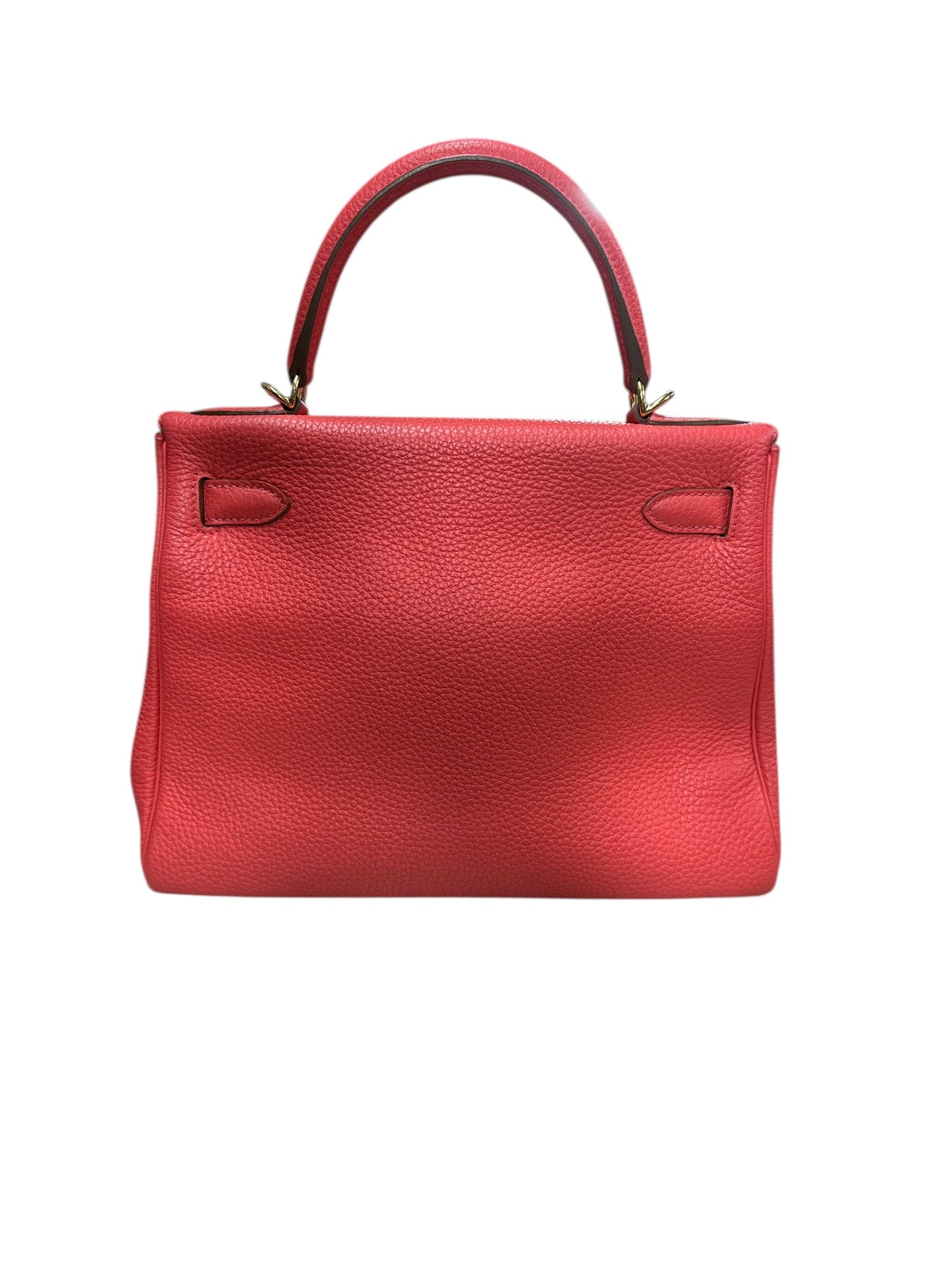 HERMES Togo Leather Kelly Handbag Red Gold Hardware | Authentic Pre-Owned Luxury