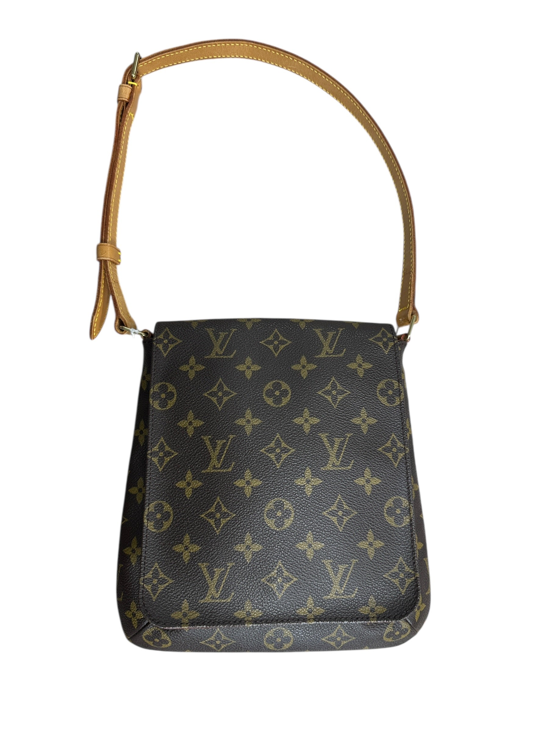 LOUIS VUITTON Monogram Musette Tango Shoulder Bag Brown Gold Hardware | Authentic Pre-Owned Luxury