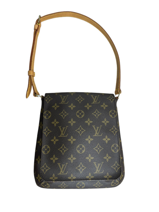 LOUIS VUITTON Monogram Musette Tango Shoulder Bag Brown Gold Hardware | Authentic Pre-Owned Luxury