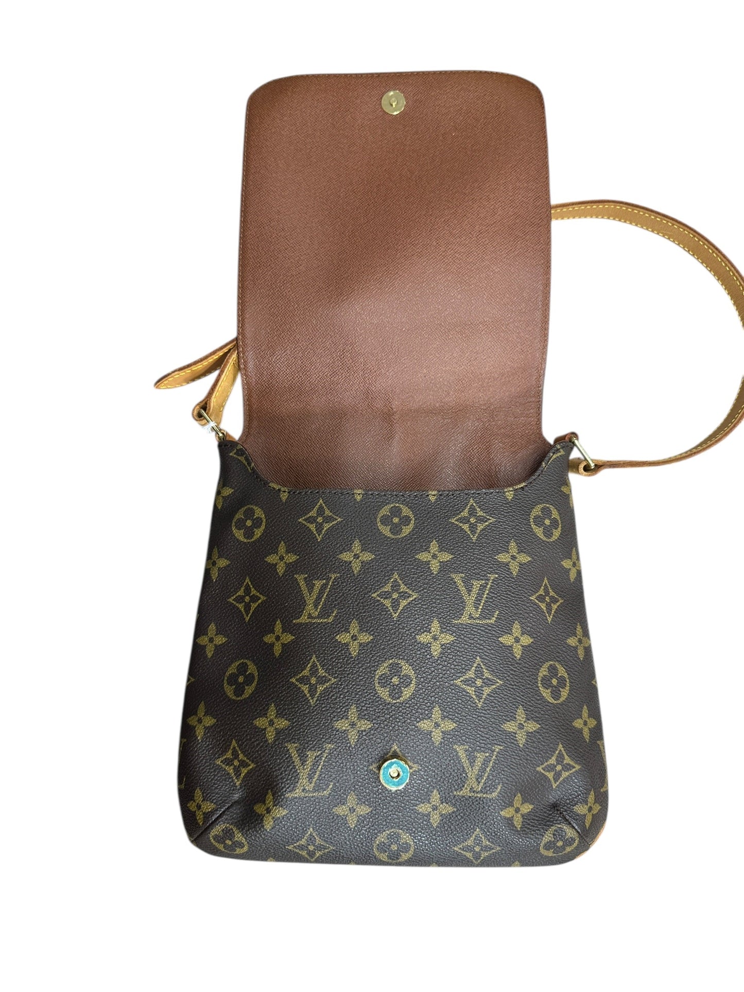LOUIS VUITTON Monogram Musette Tango Shoulder Bag Brown Gold Hardware | Authentic Pre-Owned Luxury
