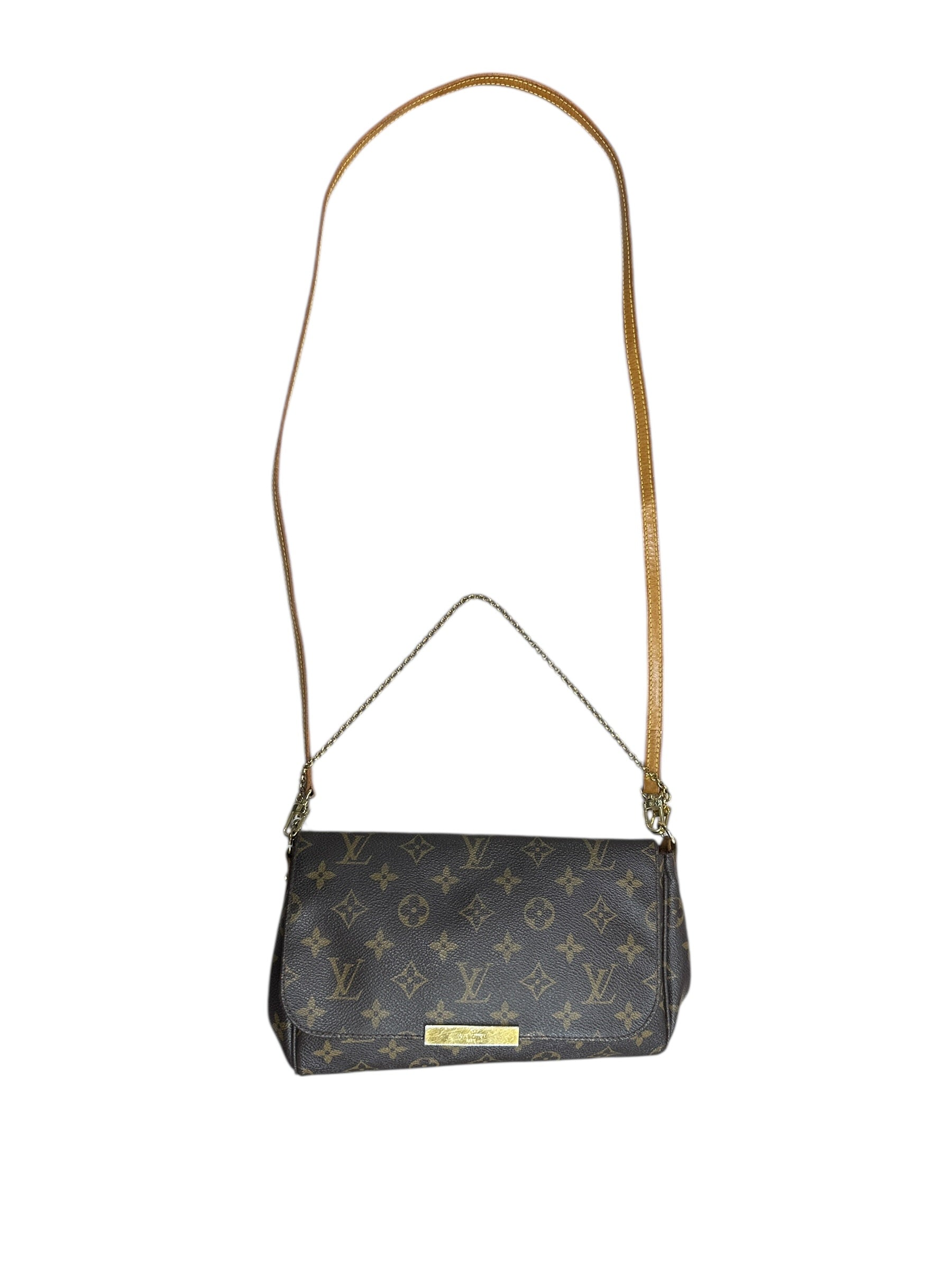 LOUIS VUITTON Monogram Favorite MM Crossbody Bag Brown Gold Hardware | Authentic Pre-Owned Luxury