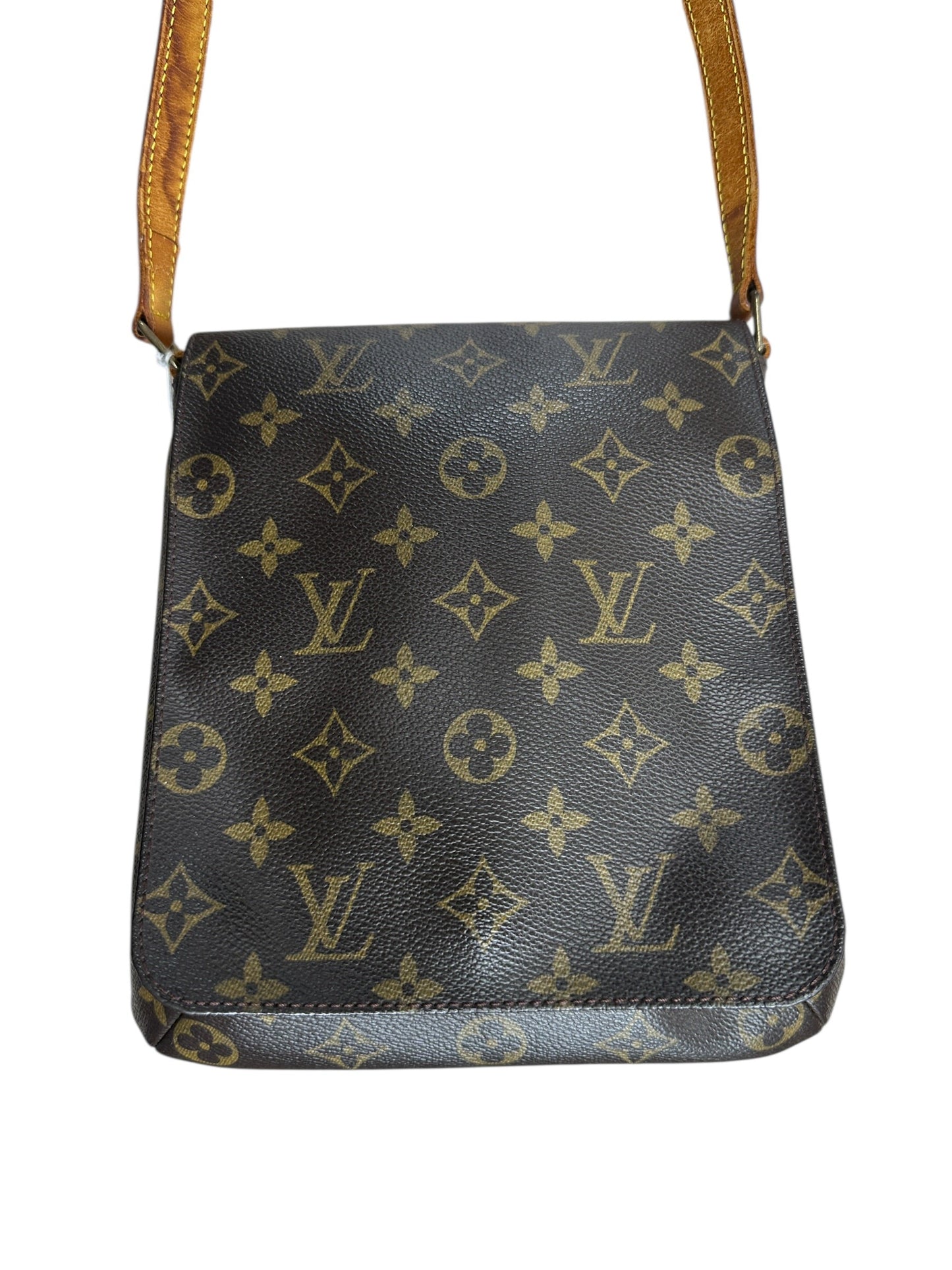 LOUIS VUITTON Monogram Musette Tango Shoulder Bag Brown Gold Hardware | Authentic Pre-Owned Luxury
