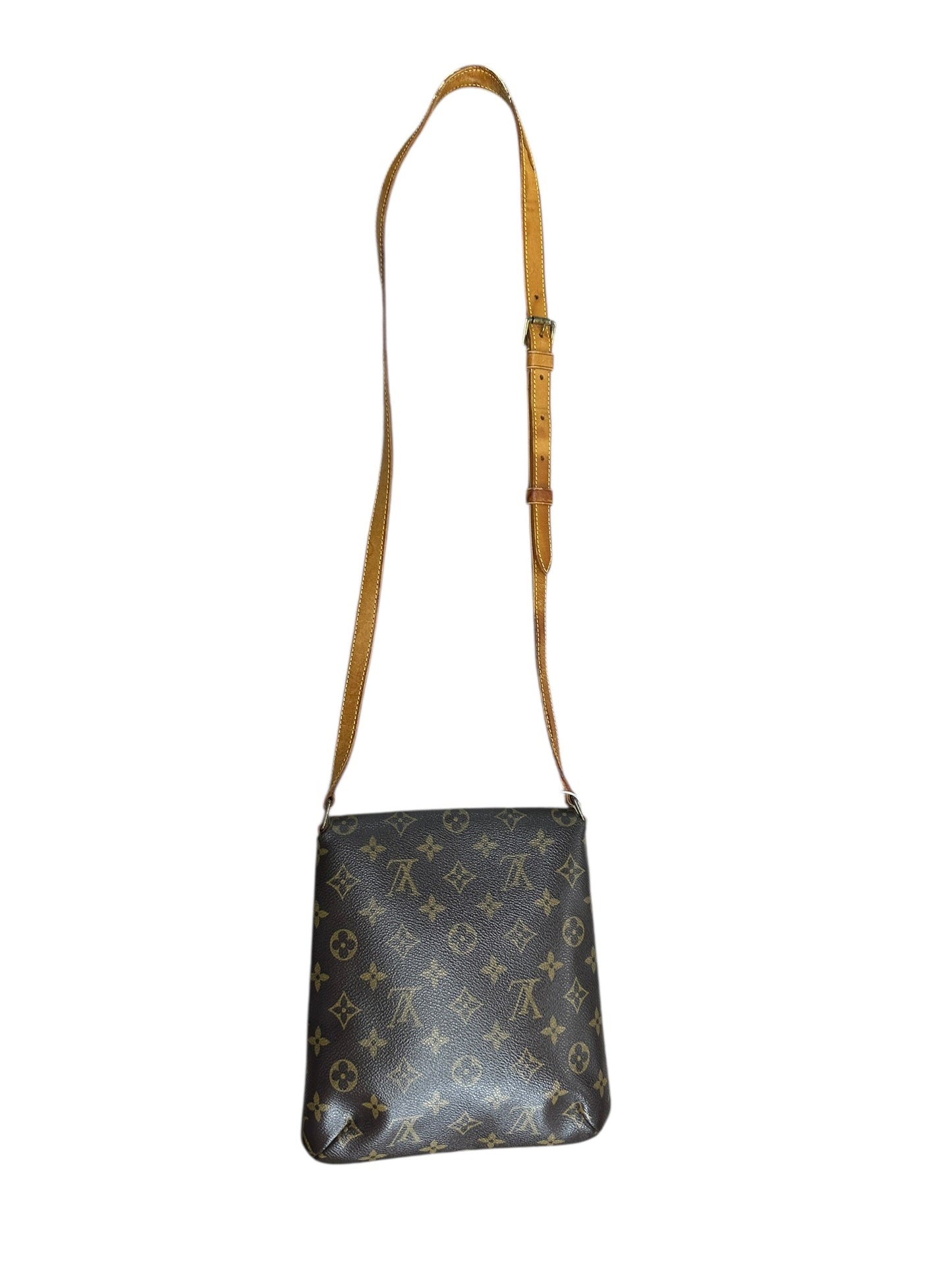 LOUIS VUITTON Monogram Musette Tango Shoulder Bag Brown Gold Hardware | Authentic Pre-Owned Luxury