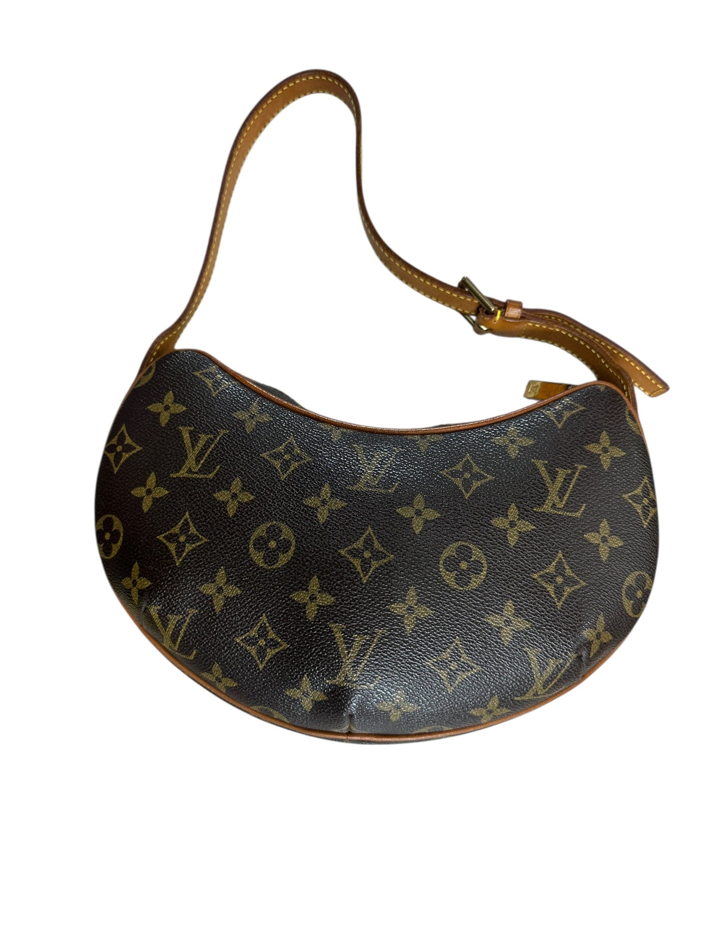 LOUIS VUITTON Monogram Croissant PM Shoulder Bag Brown Gold Hardware | Authentic Pre-Owned Luxury