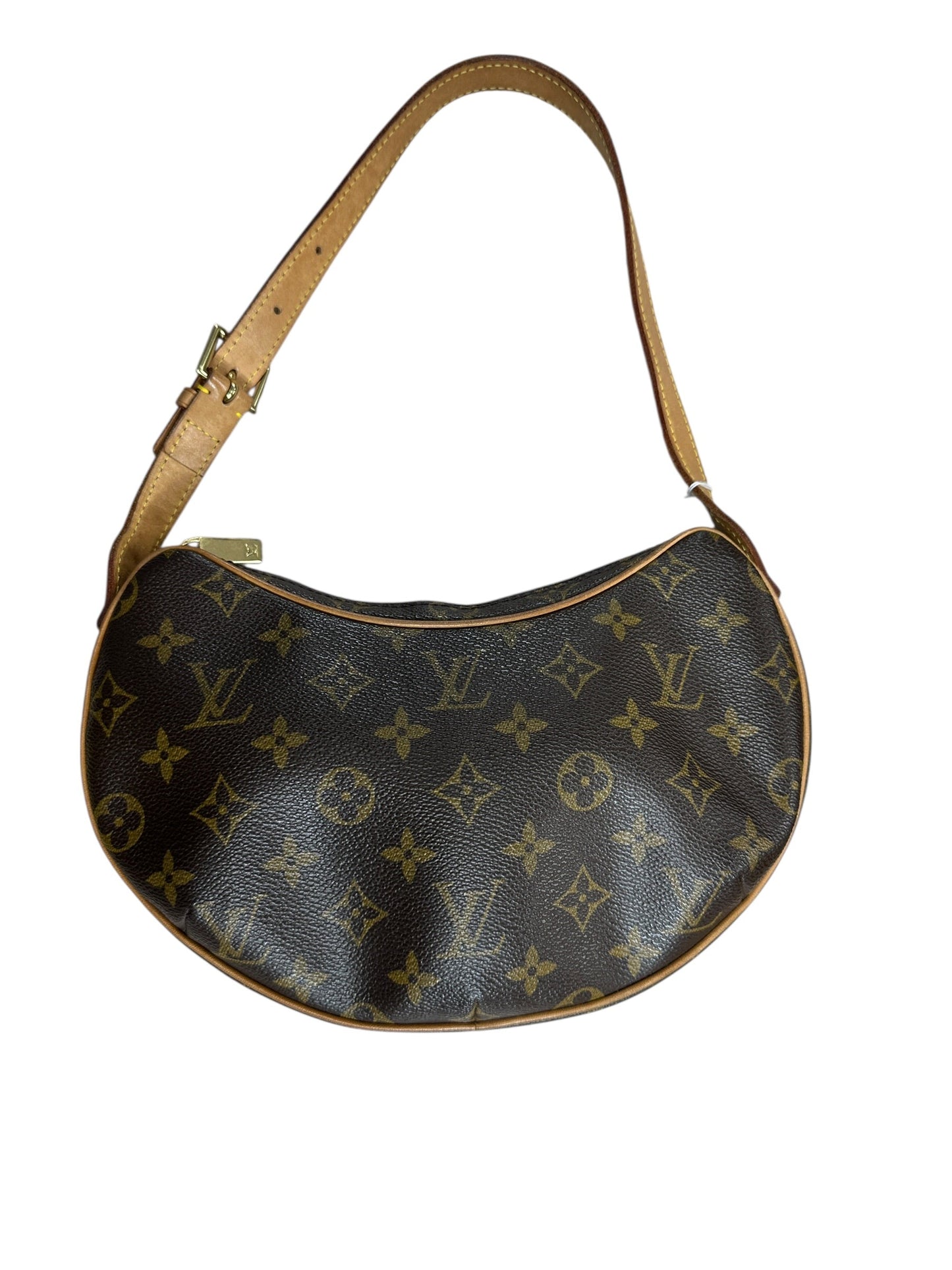 LOUIS VUITTON Monogram Croissant PM Shoulder Bag Brown Gold Hardware | Authentic Pre-Owned Luxury