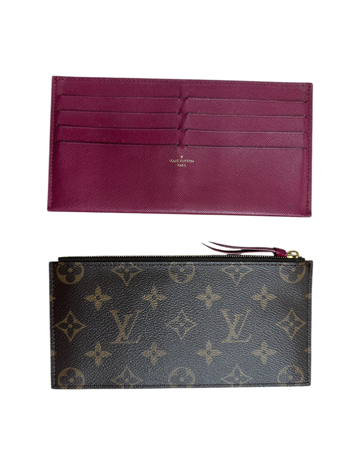LOUIS VUITTON Monogram Felicie Pochette Crossbody Bag Brown/Fuchsia Gold Hardware | Authentic Pre-Owned Luxury