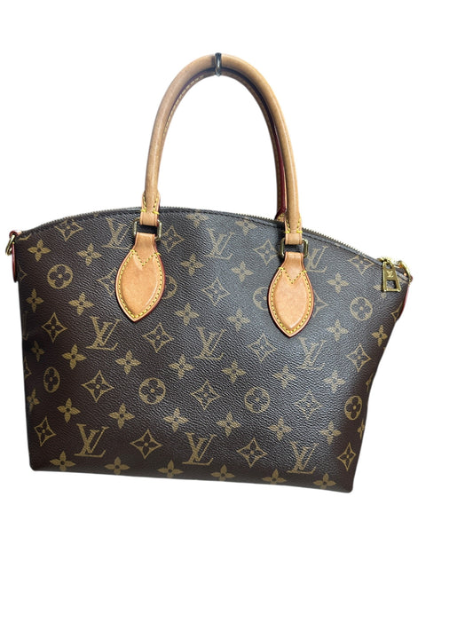 LOUIS VUITTON Monogram Lockit PM Handbag Brown Gold Hardware | Authentic Pre-Owned Luxury